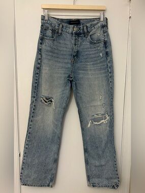 Aeropostale 90s Baggy Light Wash Distressed Jeans
